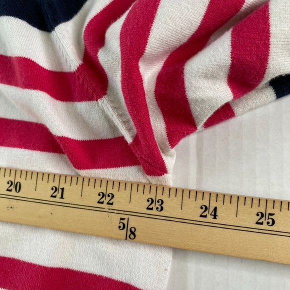 Jones New York Nautical Button Down Striped Knit Cardigan with Pockets Size 2X - Picture 8 of 10